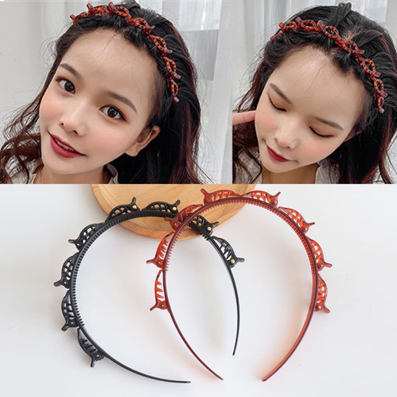 NIBOLOG Hollow Eight Small Clips Double Layer Non-slip Bangs Clip Hair Clasp Headband Hair Accessories