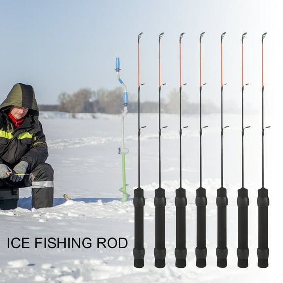 NIBOLOG Ice Fishing Rod with Non-Slip Handle Length Adjustable Ultralight Portable Travel Use Telescopic Fishing Pole Fishing Accessories