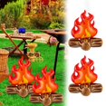 thumbnail image 1 of NIBOLOG Inflatable Campfire Props Firewood Toys Realistic Looking Waterproof Fake Flame Compact Inflatable Bonfire Decor, 1 of 1