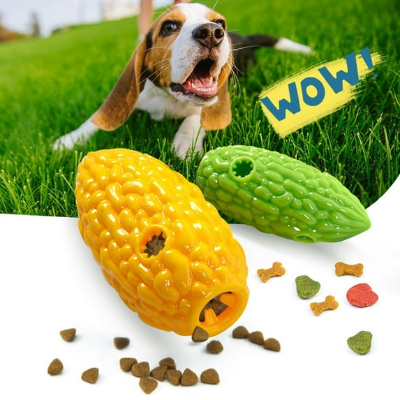 NIBOLOG Interactive Dog Toy Indestructible Treat Dispensing Slow Feeder Bitter Melon Shape Teeth Cleaning Puzzle Chew Toy for Aggressive Chewers Large Medium Breeds