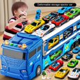 thumbnail image 1 of NIBOLOG Kids Truck Toy with Sound Light Guideposts Double Layers Foldable Track Alloy Mini Ejection Car Racing Inertial Drive Carrier Container Vehicle Toy Boys Birthday Gift, 1 of 7