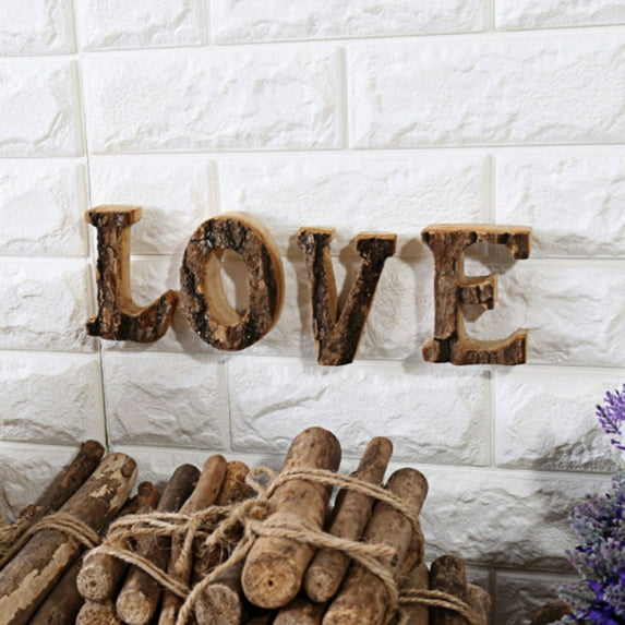 NIBOLOG Letter Distress Spelling Toy Wooden Alphabet Plaques Door Hanging Supply