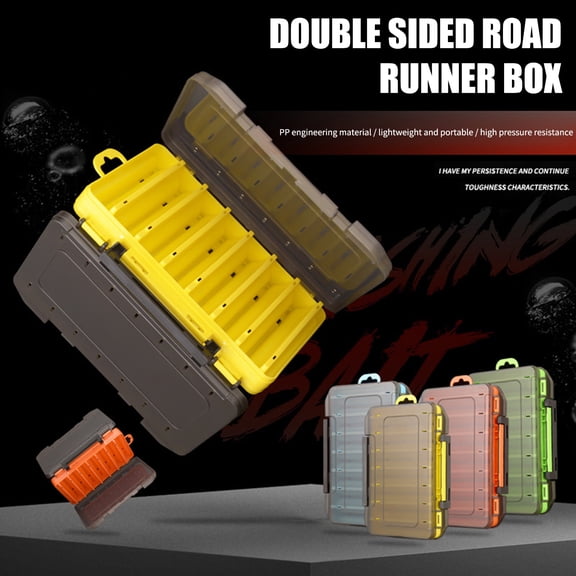 NIBOLOG Lure Box Strong Double-sided Small Size Reusable Large Capacity Fishing Bait Hook Accessories Storage Box for Daily Use