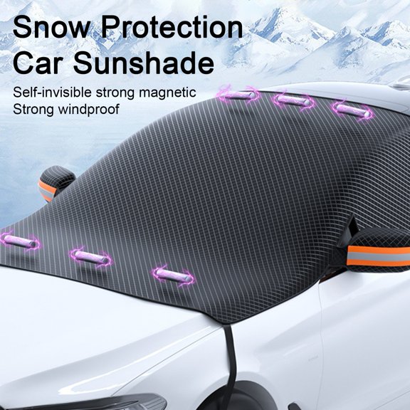 NIBOLOG Magnetic Windshield Cover - for Ice Snow Sun Protection Thickened Frost Guard Sunshade Car Accessory