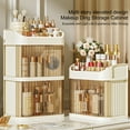 thumbnail image 1 of NIBOLOG Makeup Storage Box Large Capacity with Transparent Door 2/3 Layer Multi Compartments Bedroom Desktop Cosmetic Organizer Cosmetics Display Case, 1 of 8