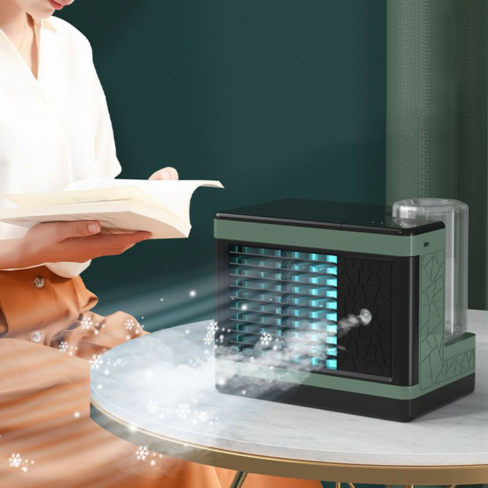 NIBOLOG Mini Air Conditioner 3 Wind Speed Modes Low Noise PVC Personal