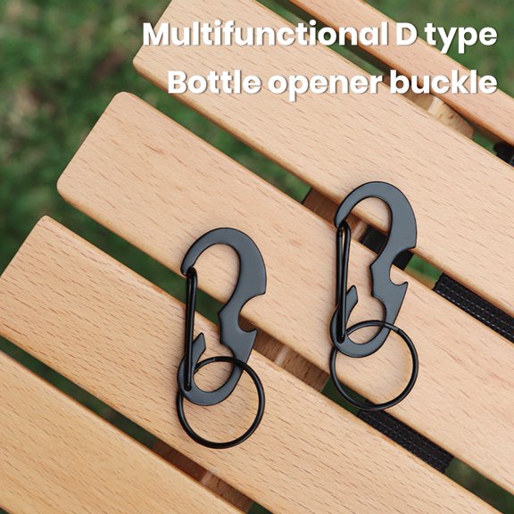 NIBOLOG Multifunctional Hanging Buckle Carabiner Car Key Chain Mini Size Lightweight Heavy Duty Key Chain Bottle Opener Emergency Tool