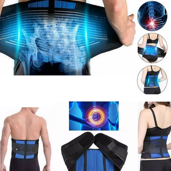 NIBOLOG Neoprene Waist Pull Lumbar Support Adjustable Lower Back Brace Belt Pain Relief