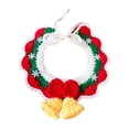 thumbnail image 1 of NIBOLOG Pet Collar Super Soft Friendly to Skin Washable Fade-Resistant Allergy Free Decorative Polyester Fiber Lovely Kitty Xmas Collar Winter Pet Shawl Pet Supplies, 1 of 8
