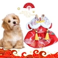thumbnail image 1 of NIBOLOG Pet Tang Suit Tassel Design Vibrant Color Button Closure Exquisite Pattern Friendly to Skin Keep Warm Cloth Thickened Cat Dog Fleece Lined Dress Pet Costume Pet Supplies, 1 of 7
