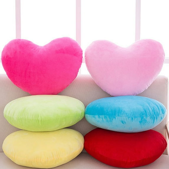 NIBOLOG Plush Love Heart Pillow Soft Romantic Heart Shaped Throw Sleeping Cushion Stuffed Toy Sofa Couch Bed Decoration Valentine's Day Girlfriend Kids Gift