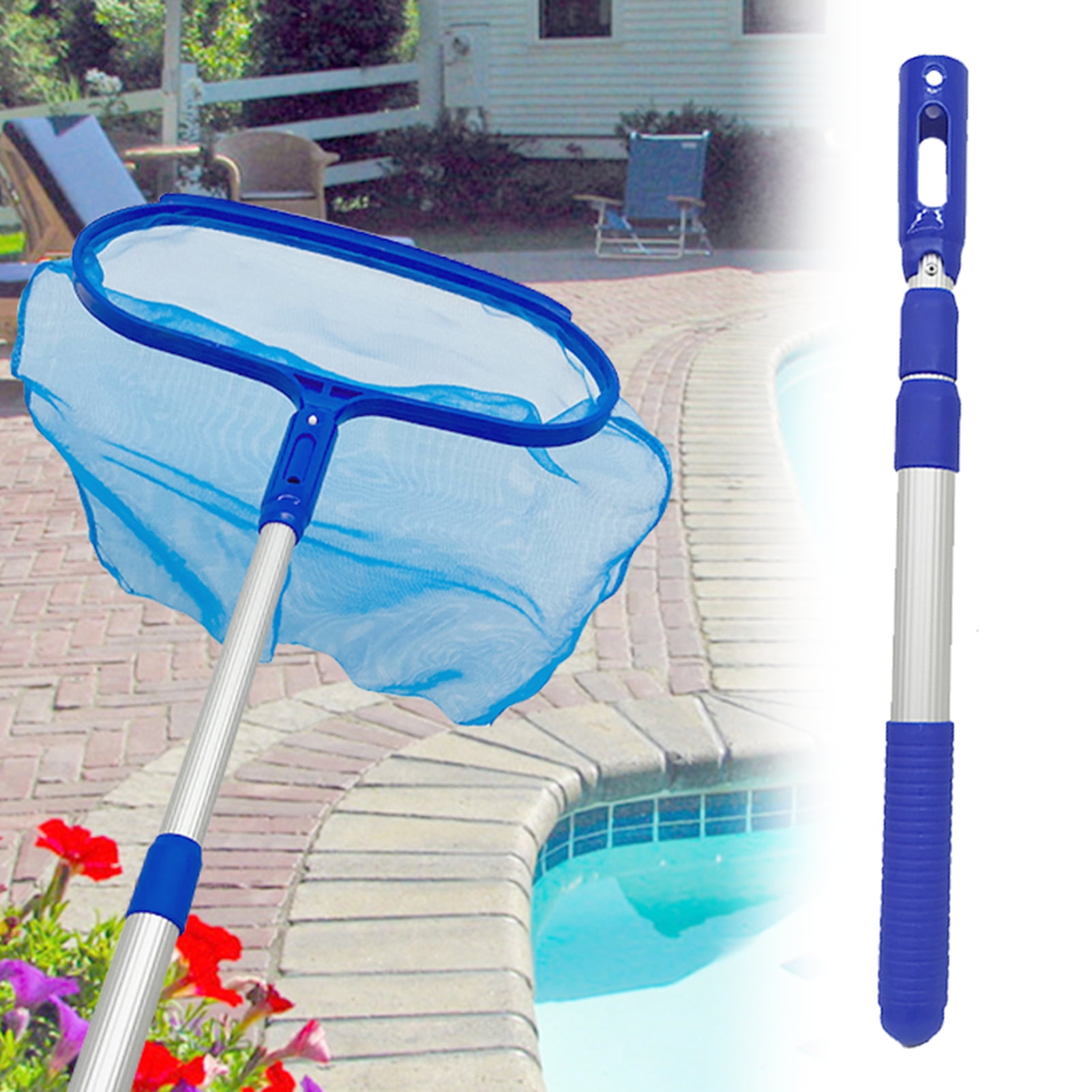 NIBOLOG Pool Brush Pole Antislip Connections Parts Aluminum Alloy Pool Cleaning 3/4 Sections