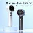 thumbnail image 1 of NIBOLOG Portable Handheld Fan Adjustable Turbo Mini Fan Digital Display Battery Powered USB Rechargeable Personal Fan, 1 of 8