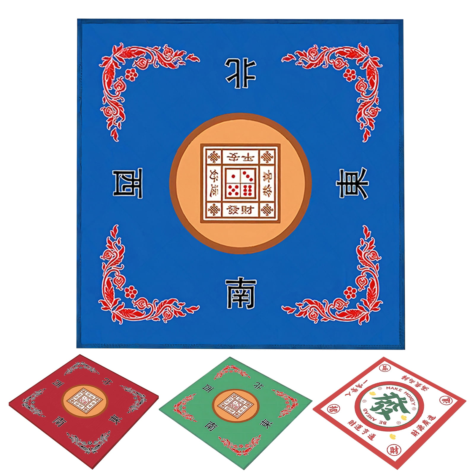 NIBOLOG Premium Anti-Slip Noise-Reducing Mahjong, Poker, & Domino Table Mat for Board Games & Card Play