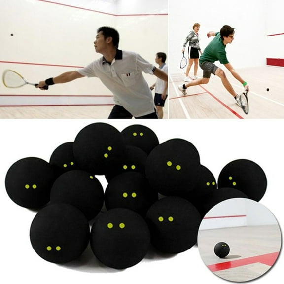 NIBOLOG Professional Competition Squash Ball Two Yellow Dots Low Speed Accessory
