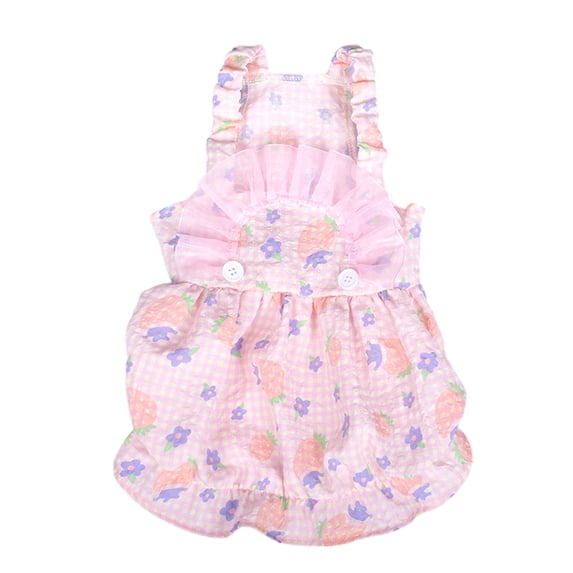 NIBOLOG Puppy Clothes Fashion Party Dress Up Printed Breathable Shirt Summer Dog Princess Dress for Female Dog