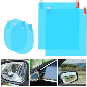 NIBOLOG Rainproof Film - Non-glare Hydrophobic Lightweight Anti-fog Film Adhesive Mirror Protective Film for Car