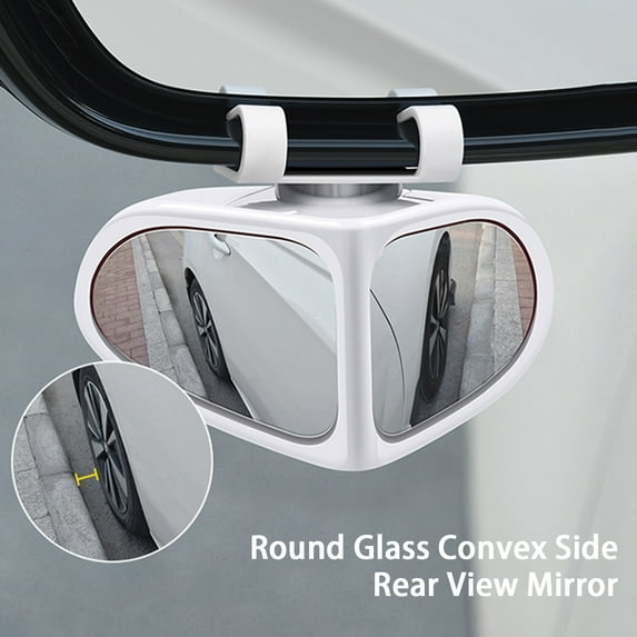 NIBOLOG Rearview Mirror - High Clarity 360 Degree Adjustable Wide Angle Car Reversing Auxiliary Mirror