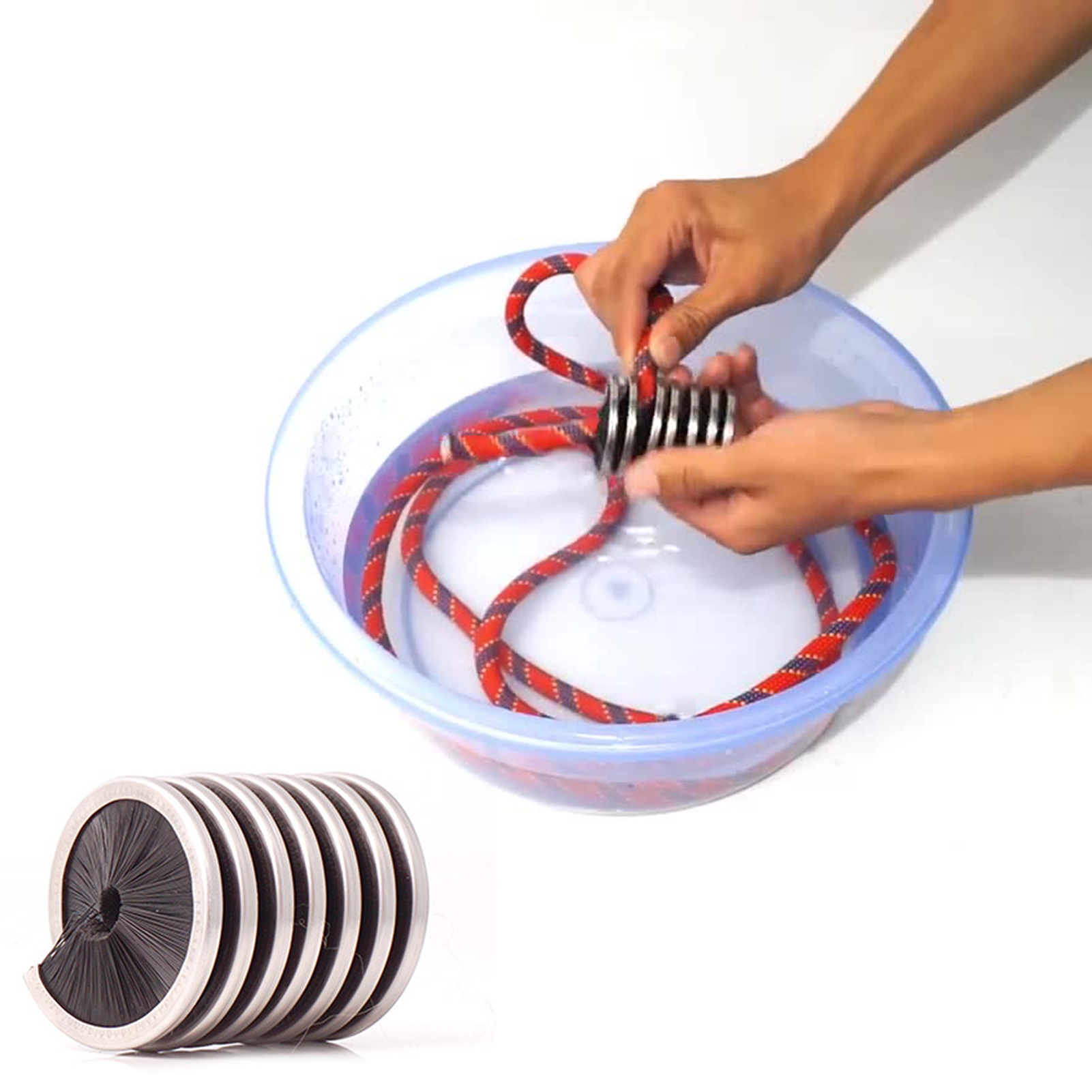 NIBOLOG Rope Cleaning Brush Mini Wearresistant Nylon Good Lubricity