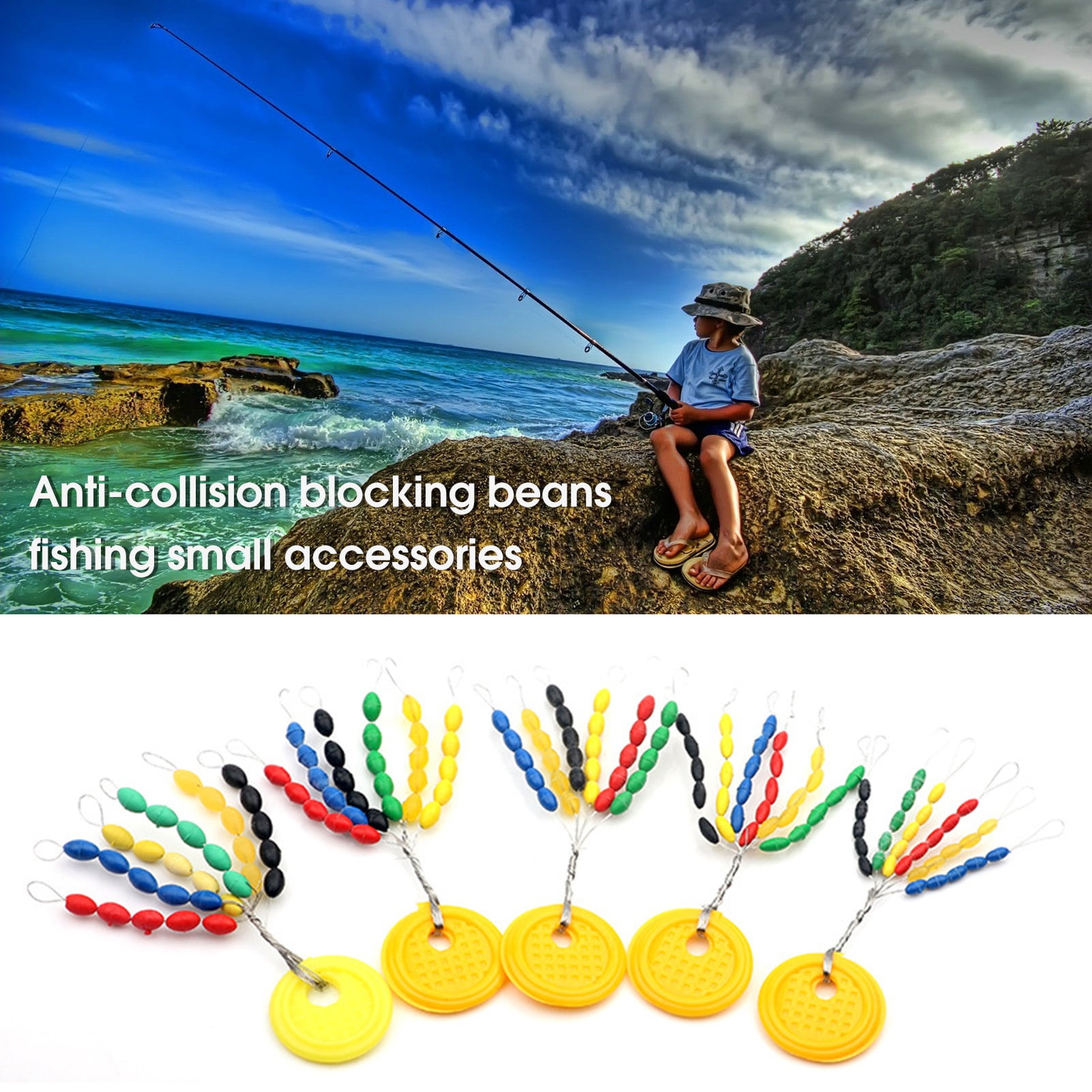 NIBOLOG Rubber Space Beans Bobber Colorful Stable Oval Design Float ...
