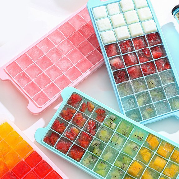 NIBOLOG Silicone Mold Removable Lid Odorless Mold Silicone Honeycomb Ice Cube Tray for DIY Dessert