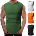 thumbnail image 1 of NIBOLOG Sleeveless Tank Tops Breathable Soft Cotton Round Neck Sleeveless Workout T Shirts for Men, 1 of 8
