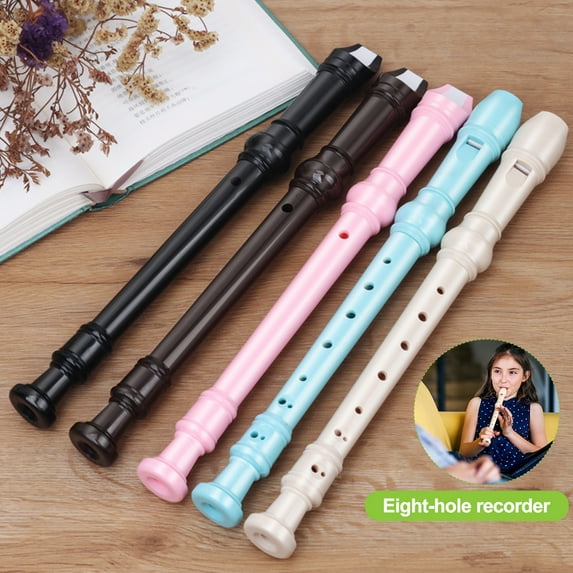 NIBOLOG Soprano Recorder Instrument for Beginners Kids School Student Fingering 8 Hole Flute Professional Musical Instrument Recorder with Cleaning Rod & Fingering Chart