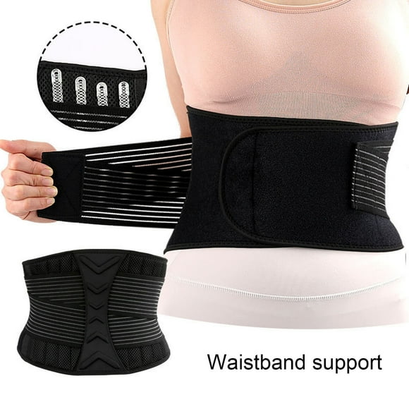 NIBOLOG Sprots Waist Protection Belt Weight Lifting Deep Squat Spring Support Compression Breathable Mesh Abdominal Binder Support Hernia Support Pain Discomfort Relief Gym Exercise Waist Protector