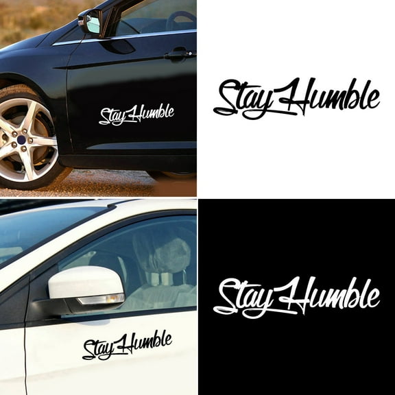 NIBOLOG Stay Humble Sticker Racing Car Window PET Decal
