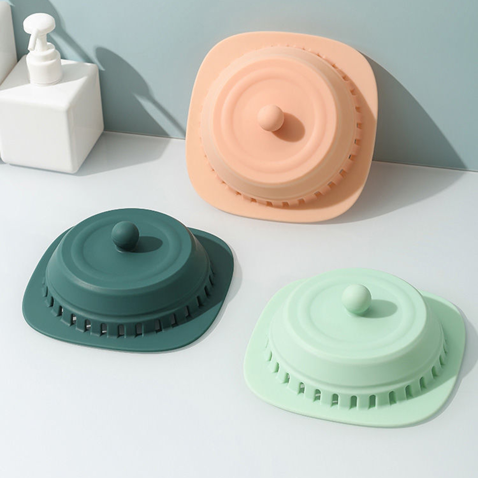 NIBOLOG Strainer Filter 2 in 1 Insect-Proof Silicone Hair Stopper Bath ...