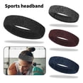 thumbnail image 1 of NIBOLOG Sweat Headband High Elasticity Soft Texture Breathable Sweat Absorption Non-Slip Hair Decoration Headwear Running Stretch Sports Head Band for Running, 1 of 8