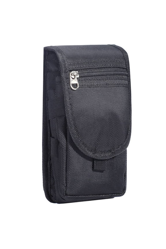 Unisex Multi Pockets Phone Holder Belt Waist Bag Fanny Pack with Neck Strap