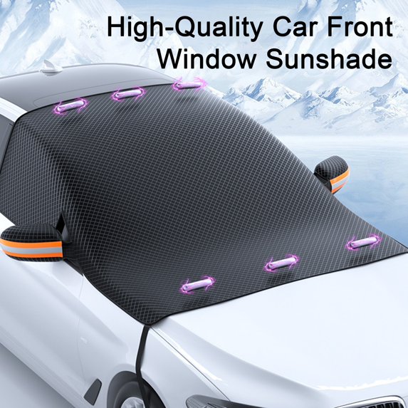 NIBOLOG Universal Car Half Cover - Sunproof Waterproof, Heat Insulation, Multi-directional Protection, Soft Oxford Cloth