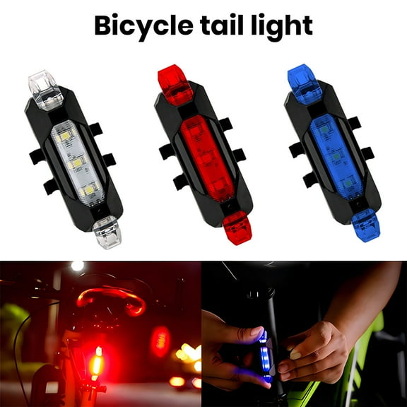 NIBOLOG Universal LED Bike Tail Light Super Bright Waterproof USB Rechargeable Simple Installation Bicycle Rear Cycling Safety Flashlight