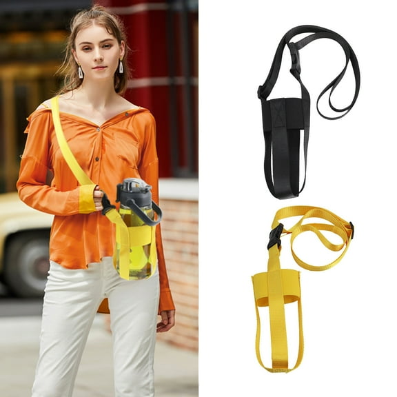 NIBOLOG Water Bottle Holder Carrier Strap Adjustable Wear Resistant Universal Flask Water Bottle Shoulder Strap