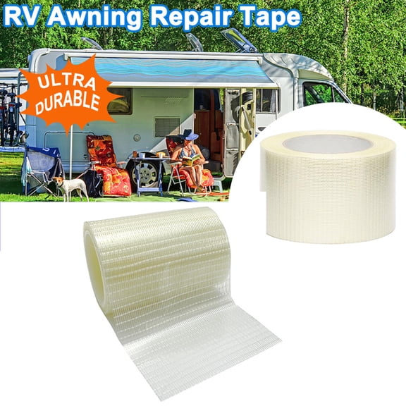 NIBOLOG Waterproof RV Awning Repair Tape Strong Adhesion Tent Repair Tape Transparent Boat Covers Repair Patch Kit