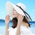 thumbnail image 1 of NIBOLOG Women Sun Hat Wide Brim Sunscreen Washable Friendly to Skin Beach Hat Fashion Accessory, 1 of 8