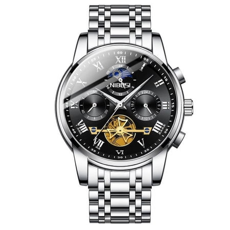 NIBOSI 2022 Chronograph Watches For Man Waterproof Luminous Male Watch Men Stainless Steel Quartz Auto Date Relogio Masculino
