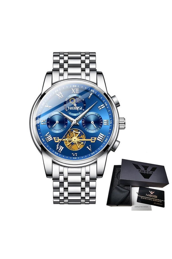 2022 Chronograph Watches For Man Waterproof Luminous Male Watch Men Stainless Steel Quartz Auto Date Relogio Masculino