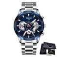 thumbnail image 1 of NIBOSI 2022 Mens Watches Blue Men Watch Top Luxury Brand Sport Chronograph Quartz Wristwatch Date Waterproof Relogio Masculino, 1 of 6
