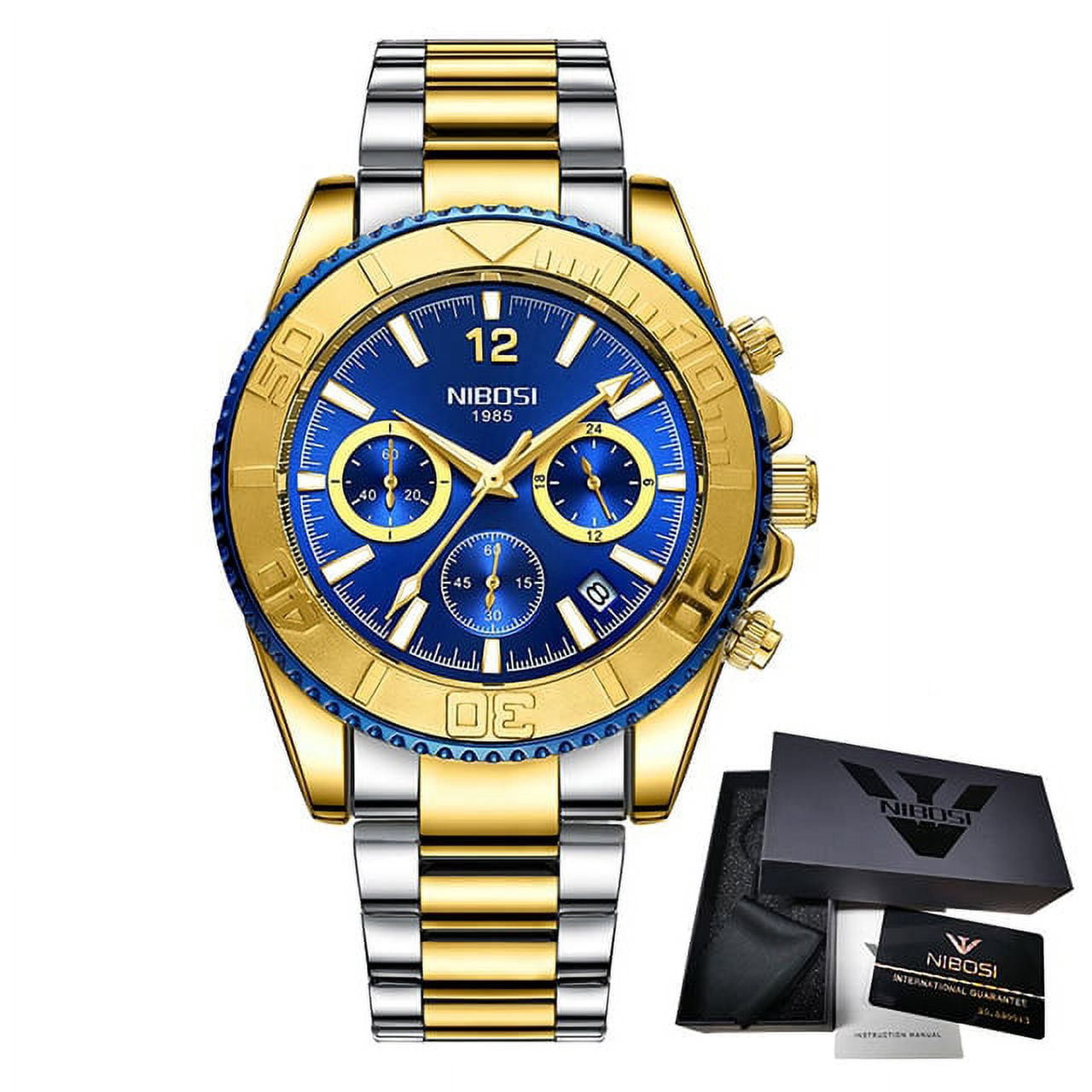 NIBOSI Casual Sport Men's Watches Chronograph Stainless 