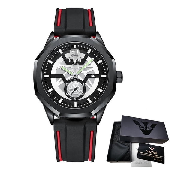 NIBOSI Fashion Business Mens Watches Top Luxury Brand Quartz Watch Men Stainless Steel Waterproof Wristwatch Relogio Masculino