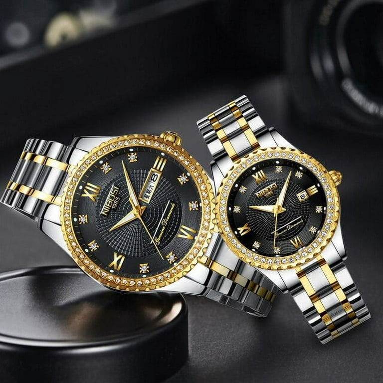NIBOSI Fashion Lover Watches Quartz Calendar Waterproof Luxury Couple Watch  Men/Women Ladies Dress Men Clock Reloj Hombre Mujer