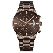 NIBOSI Fashion Mens Watches Top Brand Luxury Watches Rose Gold Waterproof Relogio Masculino Stainless Steel Quartz Wristwatch