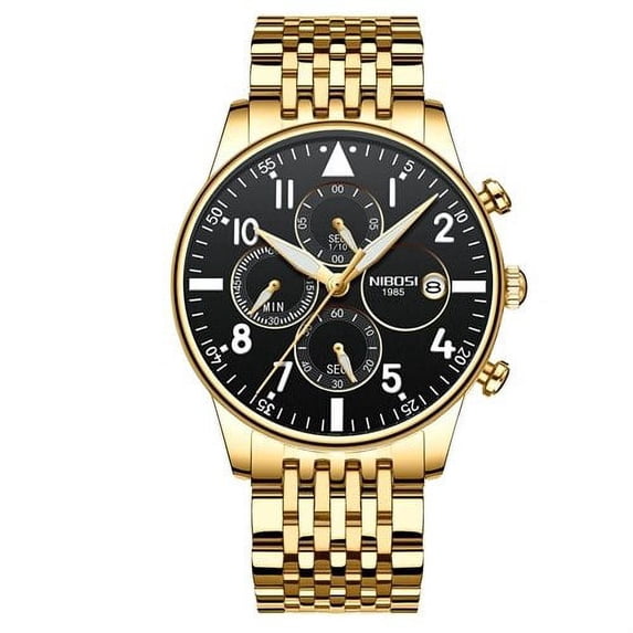 NIBOSI Men's Watches Military Luxury Brand Watch Mens Quartz Stainless Clock Fashion Chronograph Watch Man Relogio Masculino