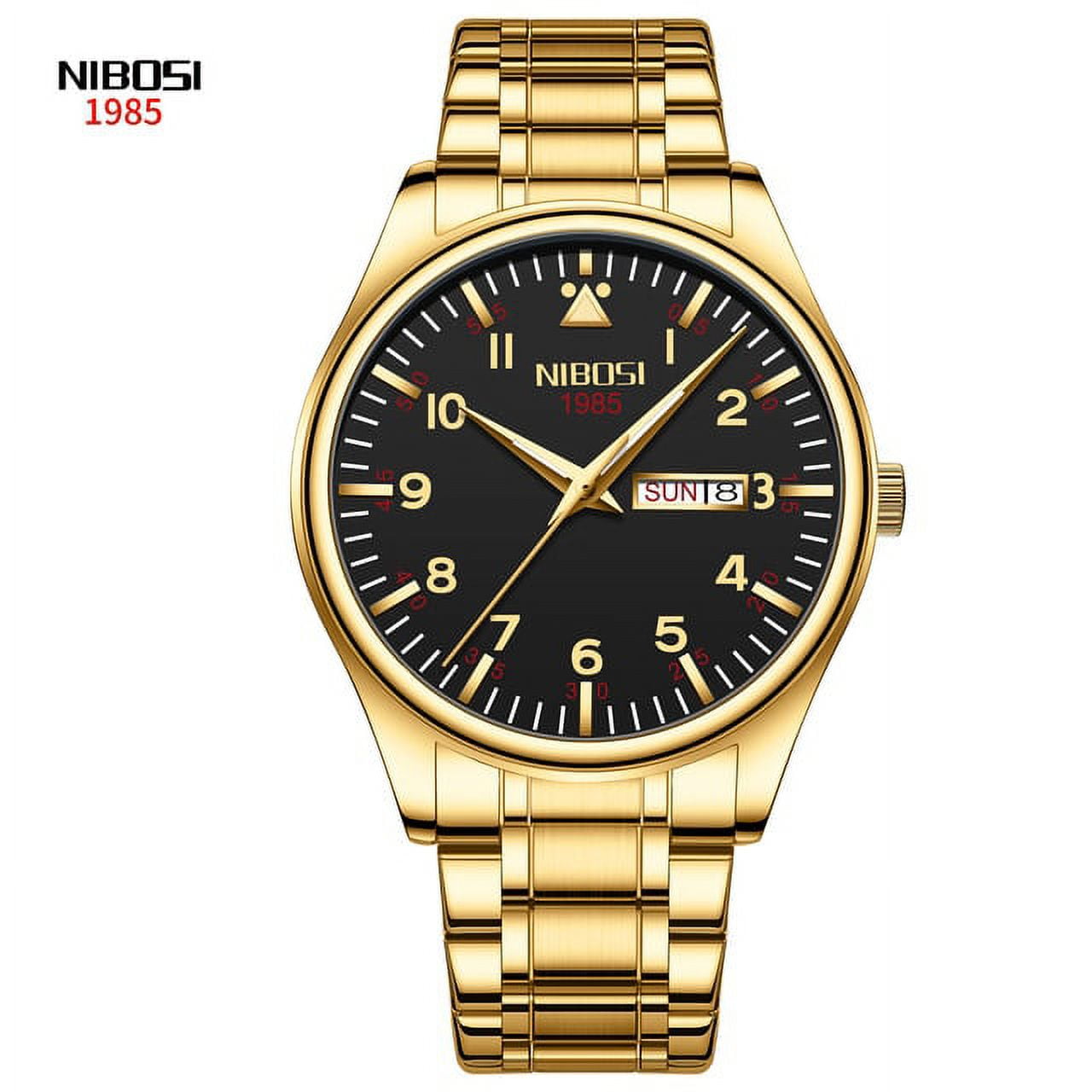 NIBOSI Men Watches Waterproof Quartz Male Wristwatch Men Gold Watch Fashion Luminous Luxury Watches For Men Relogio Masculino Walmart