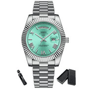 NIBOSI Mens Luxury Simple Business Temperament Automatic Calendar Waterproof Quartz Watch