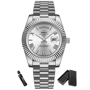 NIBOSI Mens Luxury Simple Business Temperament Automatic Calendar Waterproof Quartz Watch