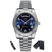 NIBOSI Mens Luxury Simple Business Temperament Automatic Calendar Waterproof Quartz Watch