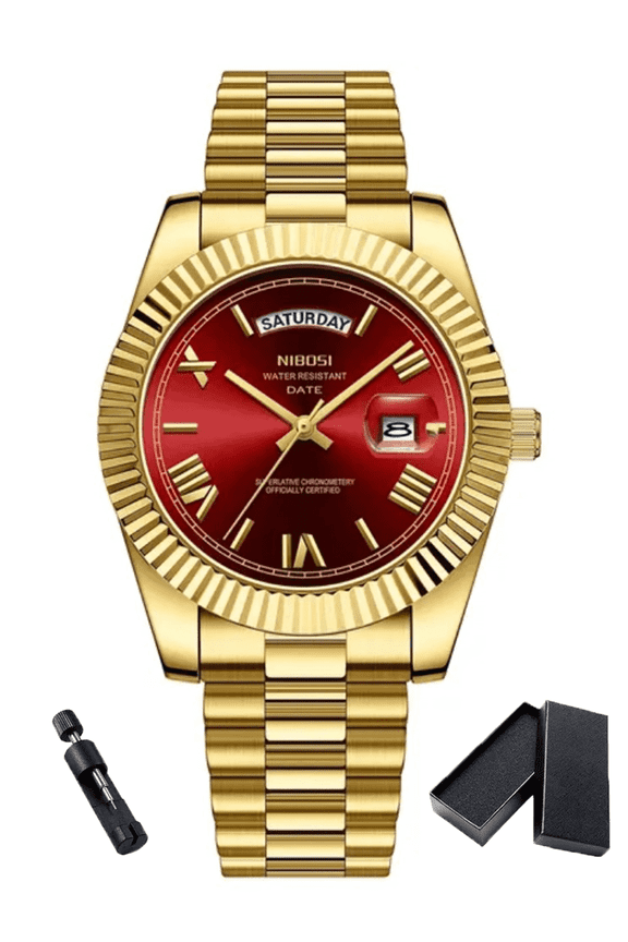 Men's Luxury Simple Business Temperament Automatic Calendar Waterproof Quartz Watch